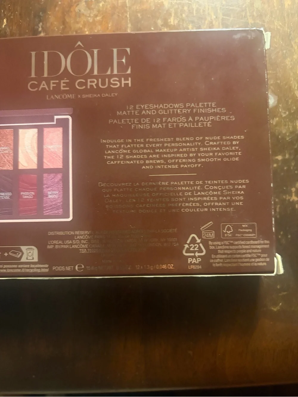 Lancôme IDÔLE Café Crush Eyeshadow Palette - Brown, Gold, Pink Shades